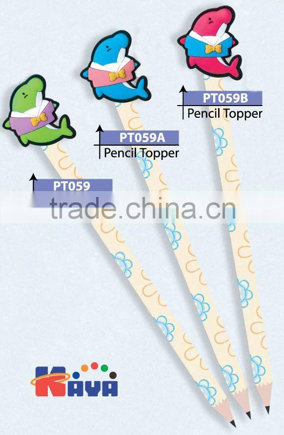 Newfashioned 3d soft pvc pencil topper