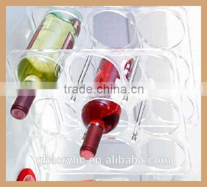 fashion design acrylic wine display stand ,wine display fixture