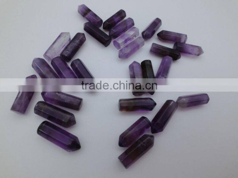 Wholesale Natural Tiger Eye Gems Stones Hexagonal Crystal Amazonite Point Healing Necklaces Earrings Pendant Beads Jewelry