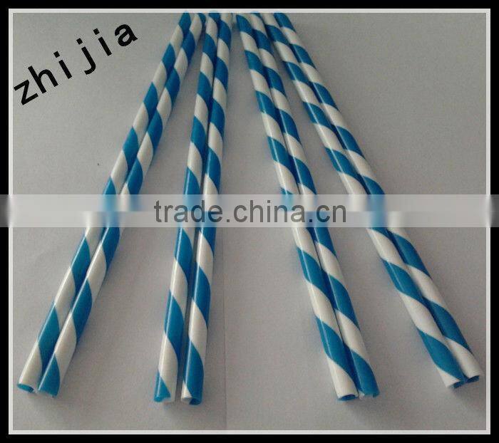 Fashionable Item hard striped plastic drinking straw