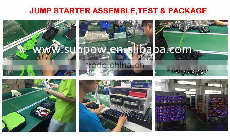 sunpow multi-function power station power all Diesel and Gasoline 16500mah Lithium Battery Power Booster 12v car jump starter