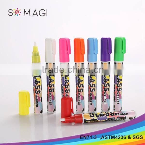 Bullet And Chisel Nib Dry-Erase & Wet-Erase liquid marker pen