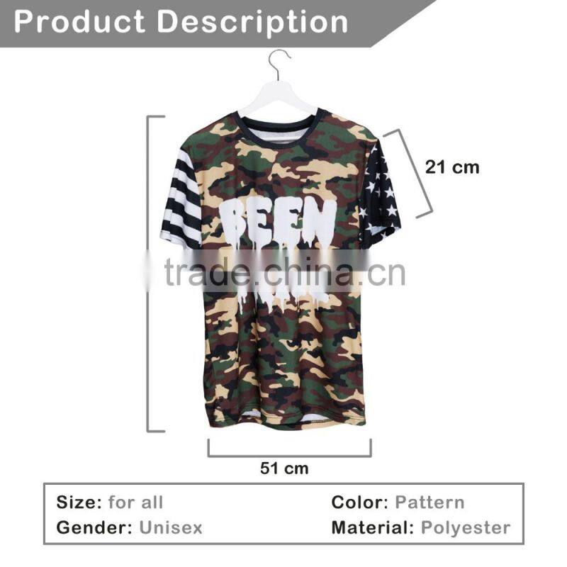 Factory New Arrived 3D Print Wholesale Sports Tshirt T-shirt