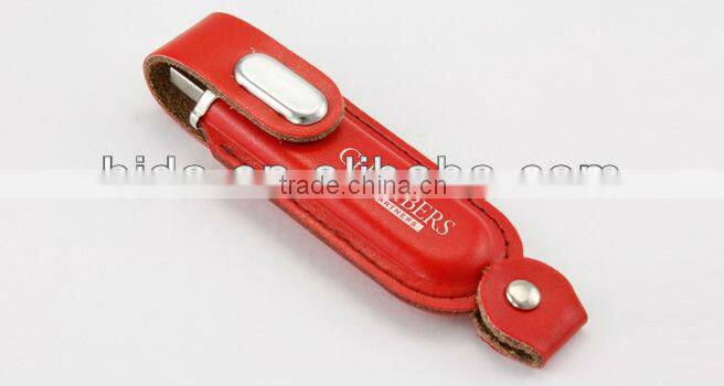 Logo imprinted Leather USB Stick, Promotional memory stick
