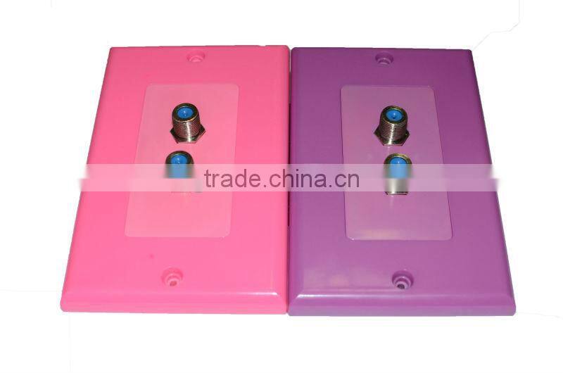 Wholesale F connector cable TV wall plate