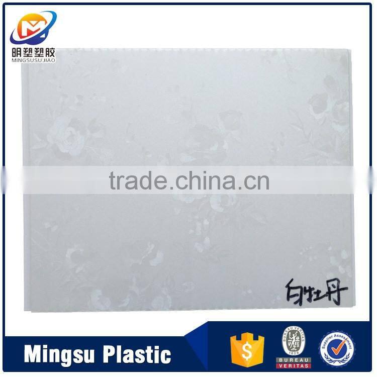 Laminate and hot stamp and print plastic false ceiling pvc board for ceiling decoration