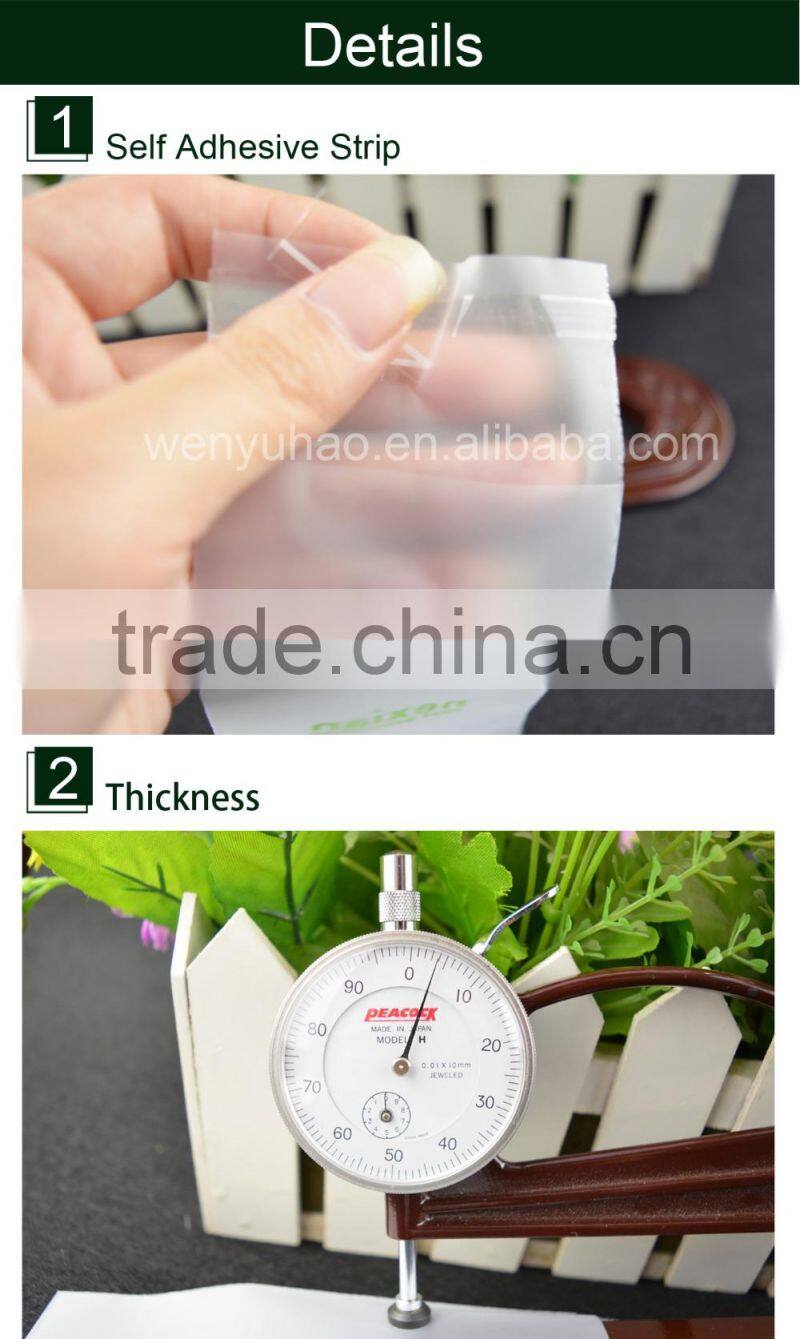 self-adhesive CPE USB packaging plastic frosted cpe bags factory wholesale