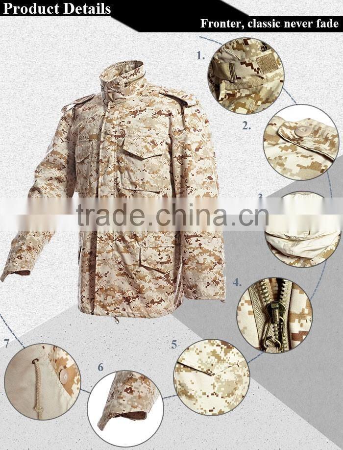 Digital Desert camouflage army military style jacket fashion jacket winter men jacket