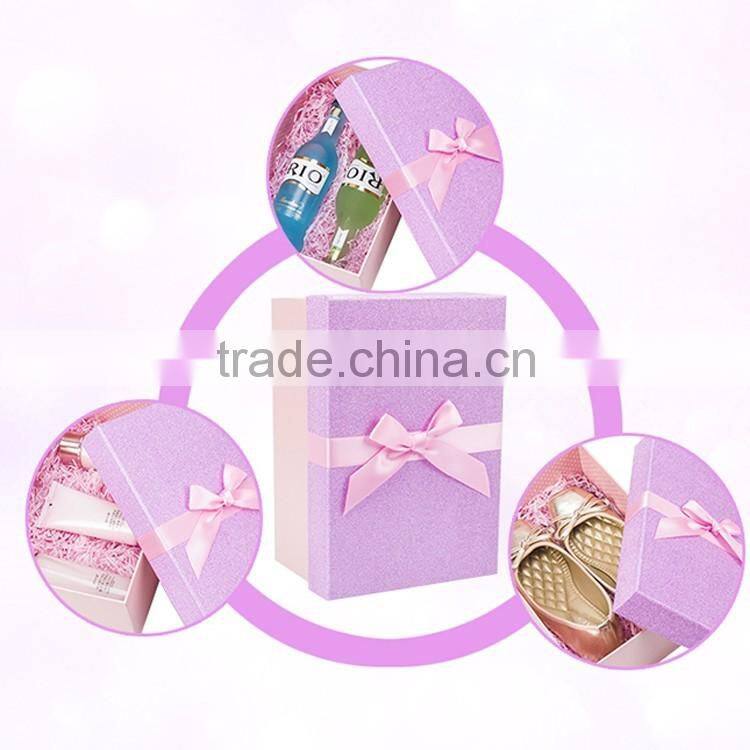 Wholesale high quality custom printed colored handmade cardboard gift box