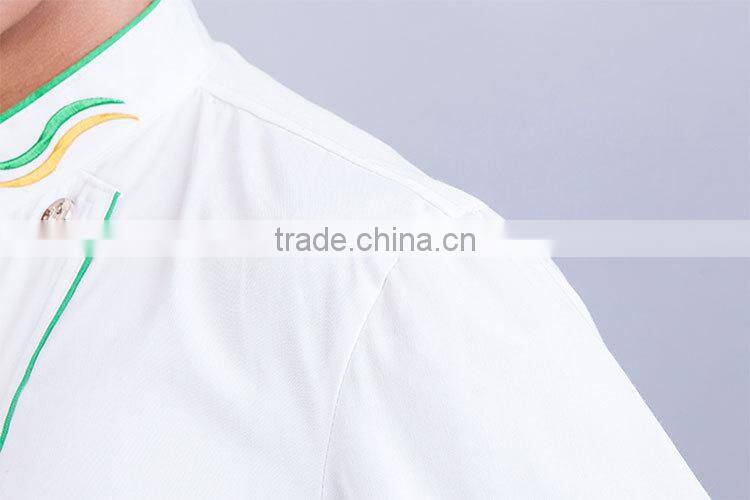 2015 double -breasted white chef cooking uniform