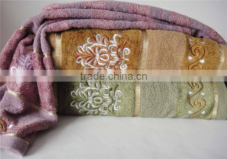 3 pieces 100% cotton gift sets of towels promotional beach towel SD-822