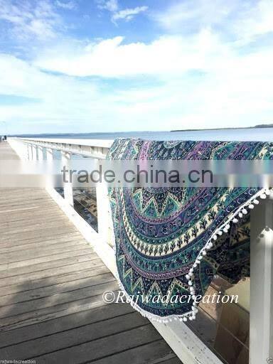 Indian handmade mandala dorm decor Hippie Throw Mandala Art Bohemian Yoga Mat Hippie Tapestry Beach Throw