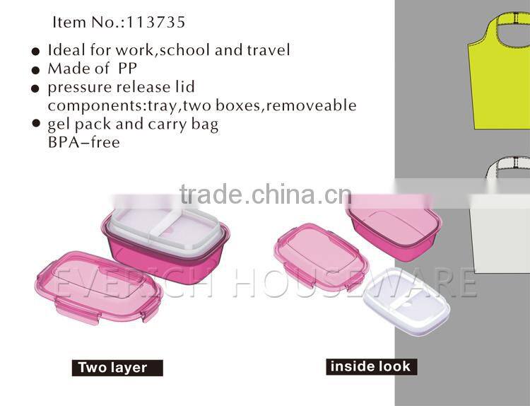 Practical Reusable Wholesale Easy Cleaning Plastic Container Food
