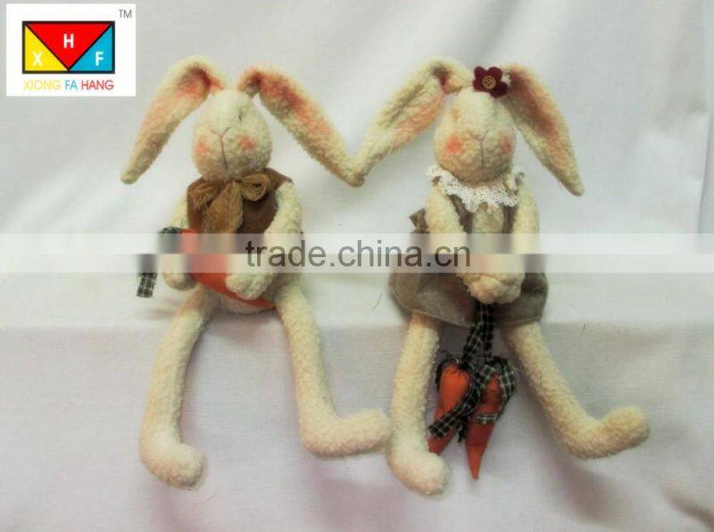 Wholesale Wire Plush Easter Decoration Rabbit /Bunny Basket