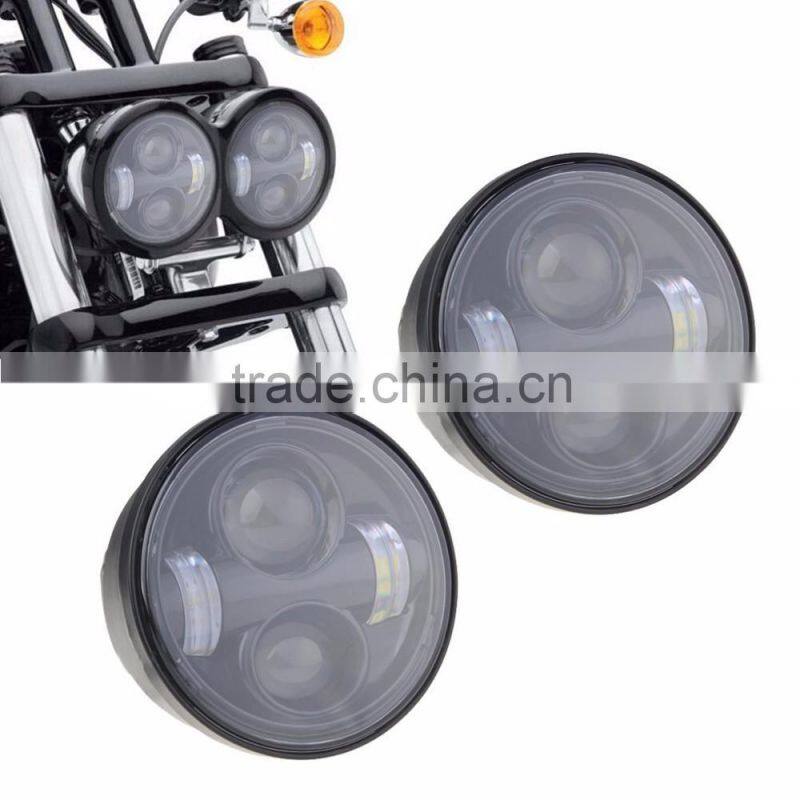 Dual Motorcycle Daymaker Projector 4.8Inch LED Headlight For '08-'16 Fat Bob FXDF Daymaker Headlamp