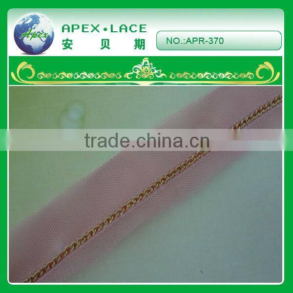 net tape with brass chain for garment