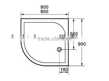 North America and AUS market UPC/cUPC certified bathroom shower base, corner quadrant shower base, trays