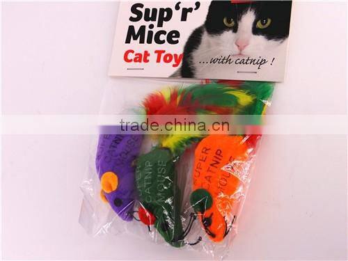 mouse shape cat toy ruff tumble super catnip mouse cute toy mouse with feather teasting