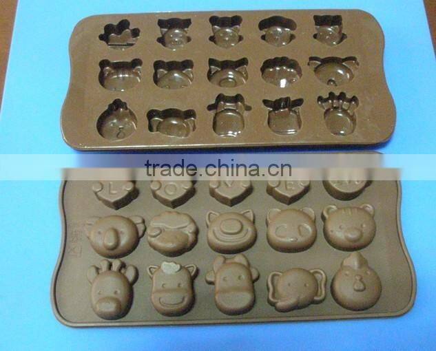 Eco-friendly animal shape Silicone chocolate models