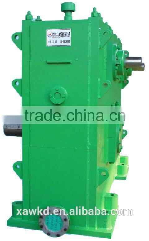 Speed increasing gear box for the finishing mill of the steel production line