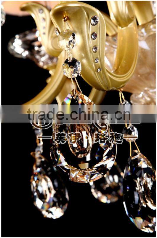 Golden Metal Frame Luxury Chandelier Lighting For Hotel Decoration MD8761-12+6