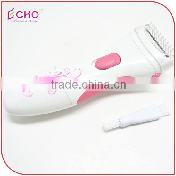 Portable Multicolor Battery Operated Lady Shaver and Epilator