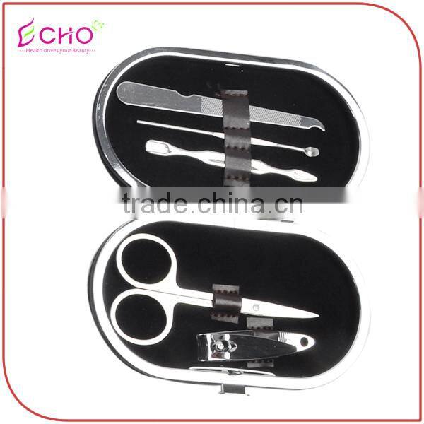 5 pcs Personal Nail Care Black Manicure Pouch
