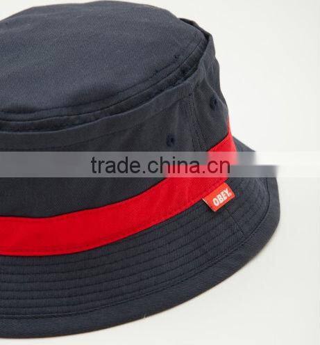 blue simple causal hat with sun-proof and ventilate bucket cap and hat