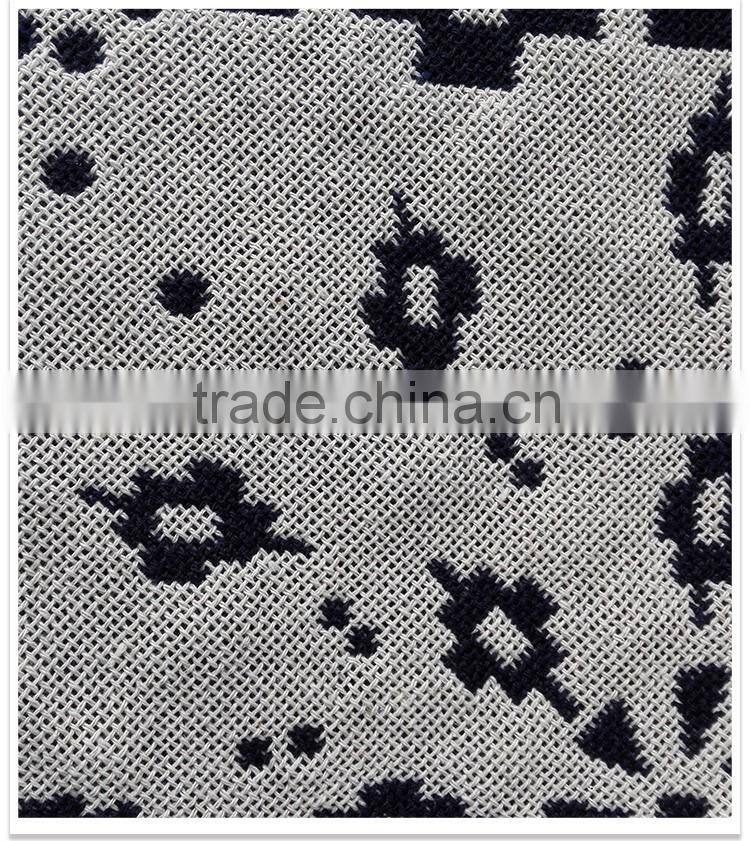 Gobelin black and white squares and Tapestry Throw Blanket