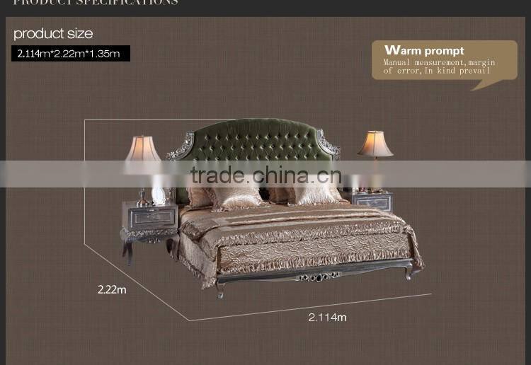 neoclassical furniture silver foil leaf gilding hand carved bed