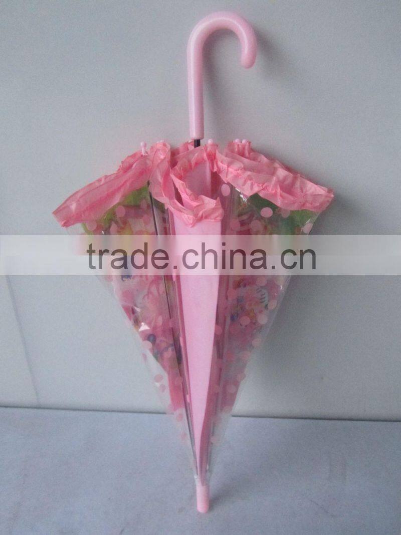 hot sell gift children clear POE umbrella
