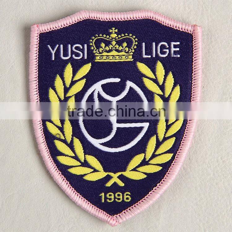 High defination unshaped decorative woven patch with more color designs for school clothing