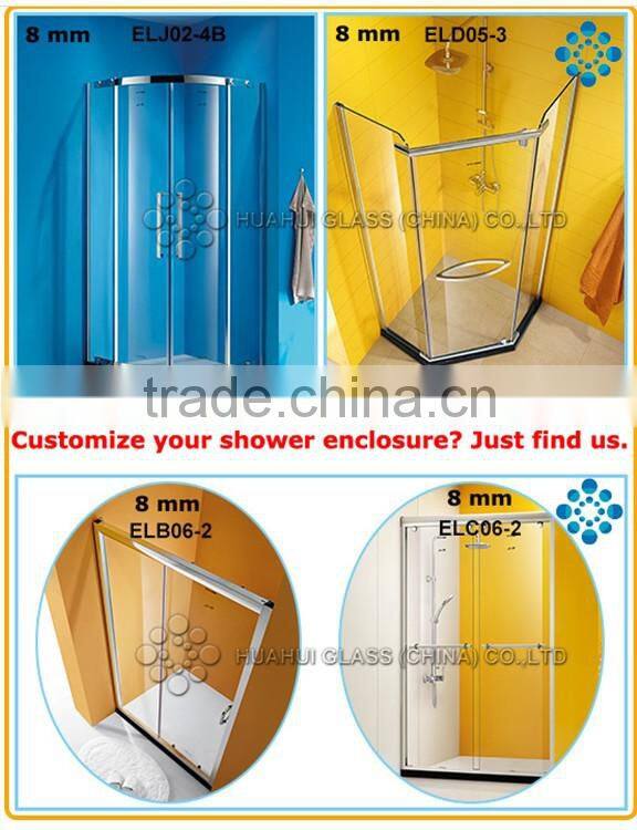 900*900 simple tempered glass shower rooms