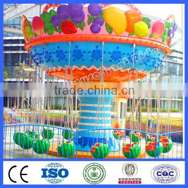 Amusement park ride watermelon flying chair