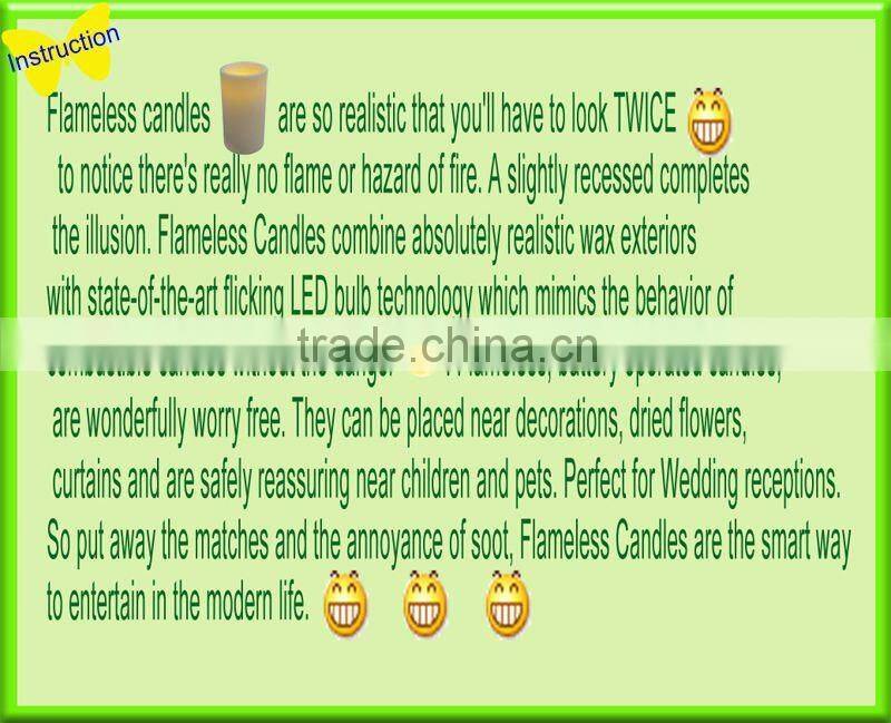 plastic beautiful printing pillar flameless decorative led candles