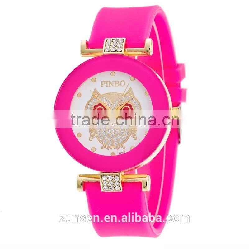 2016 New Brand Dress Casual Clock Female Relogio Watch Diamond Wristwatches Luxury Quartz Women Silicone Dress Watches