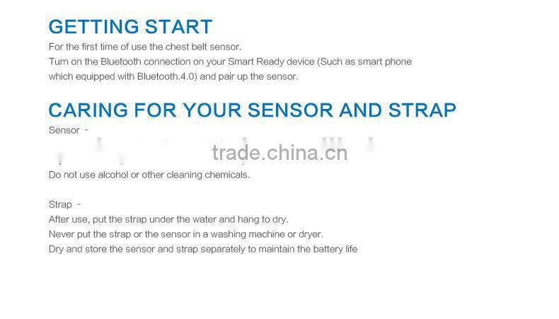 iOS and Android smart phone Bluetooth Heart Rate strap