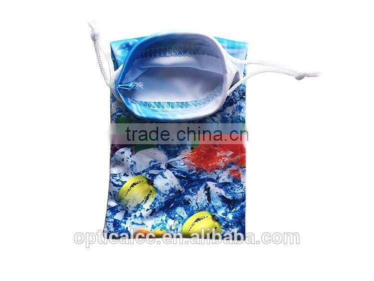100% Polyester Digital Printing Microfiber Sunglasses Pouch