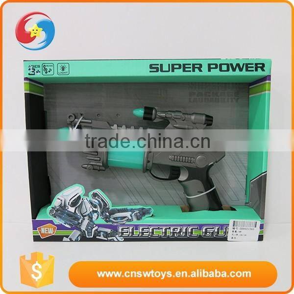 Electric b/o projective gun with sound and music plastic toys for children