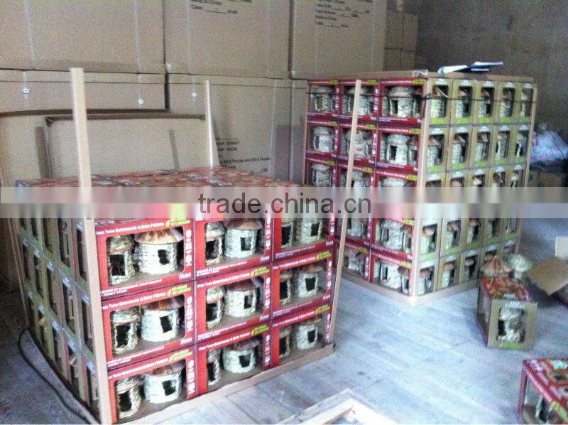 Grass Twine Birdhouse and Feeder