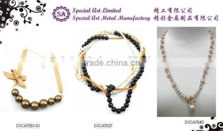 vintage finishes metal peacock with feather and acrylic stone necklace, EN71, CPSIA, REACH, RoHS compliance <DXCA7854>