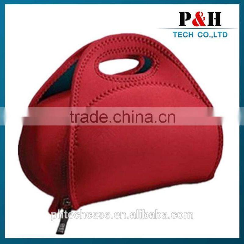 Custom Neoprene Insulated Zipper Kids Lunch Bag Tote