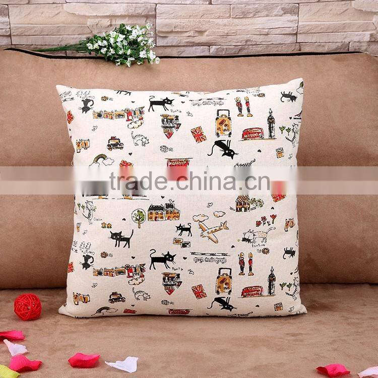 cartoon high-grade creative style restoring ancient ways cotton and linen pillowcases home furnishing cushion cover