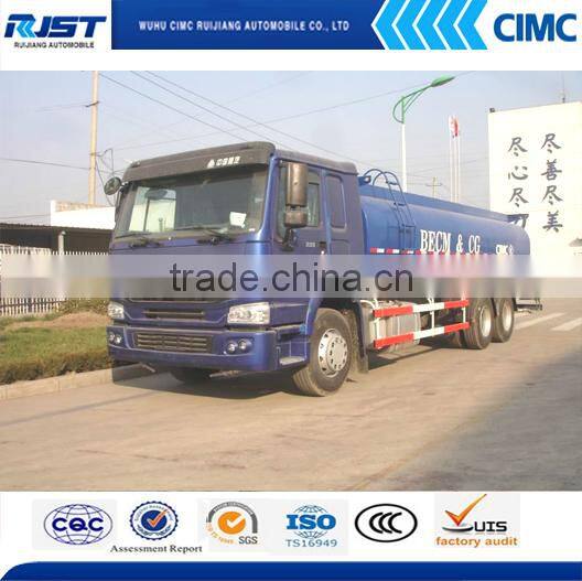 Sinotruk Howo Water Tank Truck / Watering Cart 6x4 Water Tanker Truck