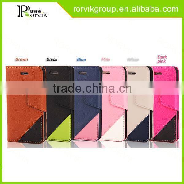 High Quality Flip Phone Protective Case Cross Pattern Cover Wallet Case for iphone 5 5S SE with Card Slot