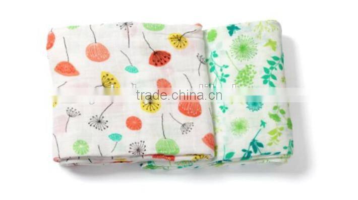 100% Organic Cotton Soft Baby Swaddle Newborn Baby Muslin Blanket
