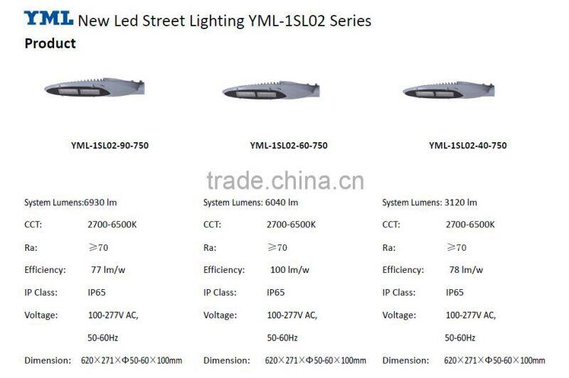 Top Quality hot-sales 40W 60W 90W factory LED outdoor street highway roadway parking lots lighting /lamp with UL CUL DLC listed