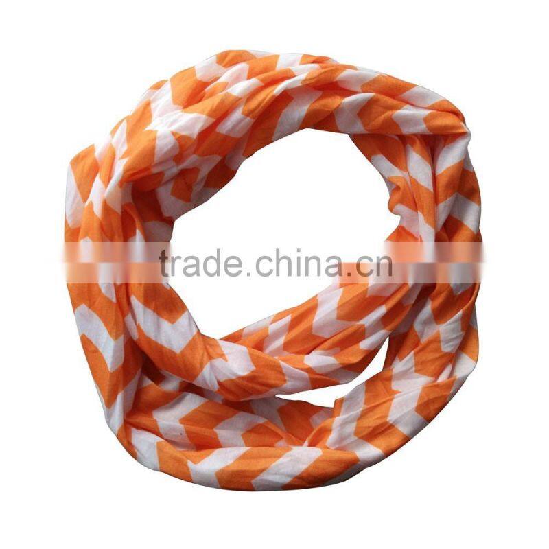 Red and white color best selling on sale chevron jersey infinity scarf
