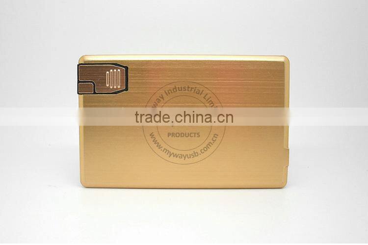 bulk cheap metal business card power charger mobile USB power bank for travelling