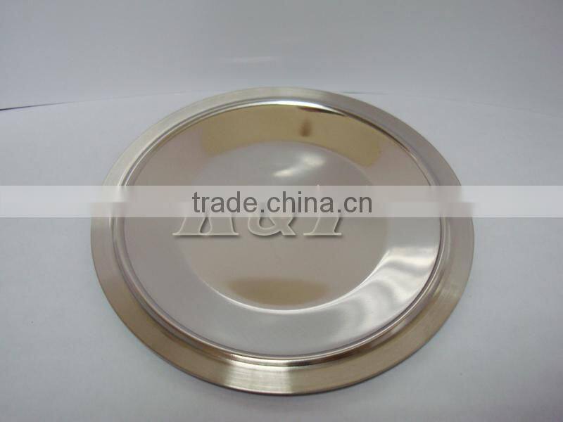 Fine workmanship golden color Stainless steel saucer